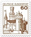 Saksa 1977 - Castles 60pf Marksburg A I (Bdr.) Saksa 1977 - Castles 60pf Marksburg A I (Bdr.)