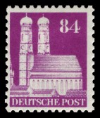 Germany 1948 - Buildings - Münchner Frauenkirche 84pf Perf. 11 Germany 1948 - Buildings - Münchner Frauenkirche 84pf Perf. 11