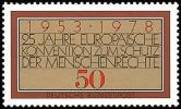 Germany 1978 - European Human Rights Convention, 25th anniv.