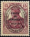 Saksa Deutsches Reich 1920 - Allenstein East Prussia oval overprint 15 pf brownish carmine