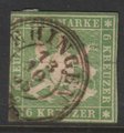 Saksa Wurttemberg 1857 - Wurttemberg Coat of Arm 6Kr