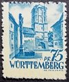 Saksa Wurttemberg 1947 - * FRZO-WÜHO Personalities and views - 75pf City gate of Wangen Saksa Wurttemberg 1947 - * FRZO-WÜHO Personalities and views - 75pf City gate of Wangen