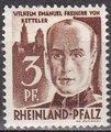 Rheinland-Pfalz 1947 - Personalities and views - 3pf von Ketteler