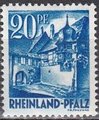 Rheinland-Pfalz 1947 - Personalities and views - 20pf Winemakerhouses, Sankt Martin Rheinland-Pfalz 1947 - Personalities and views - 20pf Winemakerhouses, Sankt Martin