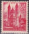 Rheinland-Pfalz 1947 - Personalities and views - 24pf Wormser Dom Rheinland-Pfalz 1947 - Personalities and views - 24pf Wormser Dom