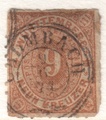 Saksa Wurttemberg 1873 - Württemberg digits in oval 9kr 1873