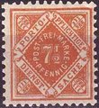 Saksa Wurttemberg 1916 - Württemberg, Official digits in diamond 7½pf