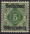 Saksa Wurttemberg 1919 - Württemberg, Official digits in diamond 5pf