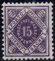 Saksa Wurttemberg 1921 - Württemberg, Official digits in diamond 15pf Saksa Wurttemberg 1921 - Württemberg, Official digits in diamond 15pf