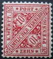 Saksa Wurttemberg 1881 - Württemberg, Official digits in signs 10pf red 1881 Saksa Wurttemberg 1881 - Württemberg, Official digits in signs 10pf red 1881
