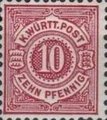 Saksa Wurttemberg 1875 - Württemberg digits in circle 10pf 1875