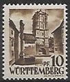Saksa Wurttemberg 1948 - FRZO-WÜHO Personalities and views - 10pf City gate of Wangen Saksa Wurttemberg 1948 - FRZO-WÜHO Personalities and views - 10pf City gate of Wangen