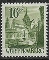 Saksa Wurttemberg 1948 - FRZO-WÜHO Personalities and views - 16pf Bebenhausen Castle Saksa Wurttemberg 1948 - FRZO-WÜHO Personalities and views - 16pf Bebenhausen Castle