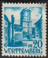 Saksa Wurttemberg 1948 - FRZO-WÜHO Personalities and views - 20pf City gate of Wangen Saksa Wurttemberg 1948 - FRZO-WÜHO Personalities and views - 20pf City gate of Wangen