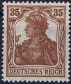 Saksa Deutsches Reich 1918 - Germania 35 pf brown