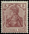 Saksa Deutsches Reich 1920 - Germania 5pf brown