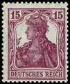 Saksa Deutsches Reich 1920 - Germania 15pf redbrown Saksa Deutsches Reich 1920 - Germania 15pf redbrown