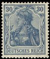 Saksa Deutsches Reich 1920 - Germania 30pf blue type II Saksa Deutsches Reich 1920 - Germania 30pf blue type II