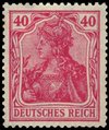 Saksa Deutsches Reich 1920 - Germania 40pf carmine type II