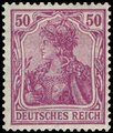 Saksa Deutsches Reich 1920 - Germania 50pf lilac type II Saksa Deutsches Reich 1920 - Germania 50pf lilac type II