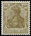 Saksa Deutsches Reich 1920 - Germania 60pf olive Saksa Deutsches Reich 1920 - Germania 60pf olive
