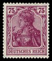 Germany Deutsches Reich 1920 - Germania 75pf lilac type II