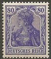 Germany Deutsches Reich 1920 - Germania 80pf ultramarine type II