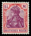 Saksa Deutsches Reich 1920 - Germania 1 1/4m red/lilac Saksa Deutsches Reich 1920 - Germania 1 1/4m red/lilac