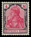 Saksa Deutsches Reich 1920 - Germania 4m black/red Saksa Deutsches Reich 1920 - Germania 4m black/red