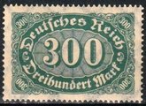 Saksa Deutsches Reich 1923 - Numeral - Digits in a crosswise oval 300 mark