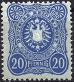 Germany Deutsches Reich 1880 - Eagle in Oval 20 pfennig blue