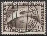 Saksa Deutsches Reich 1930 - Airship Graf Zeppelin 4mk wm X