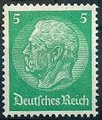Saksa Deutsches Reich 1932 - Paul von Hindenburg I 1932 5pf Saksa Deutsches Reich 1932 - Paul von Hindenburg I 1932 5pf
