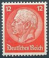 Saksa Deutsches Reich 1932 - Paul von Hindenburg I 1932 12pf Saksa Deutsches Reich 1932 - Paul von Hindenburg I 1932 12pf