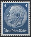 Saksa Deutsches Reich 1933 - Paul von Hindenburg (set II) 1933 4pf Saksa Deutsches Reich 1933 - Paul von Hindenburg (set II) 1933 4pf