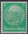 Saksa Deutsches Reich 1934 - Paul von Hindenburg (set III) 1933 5pf