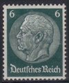 Saksa Deutsches Reich 1934 - Paul von Hindenburg (set III) 1933 6pf