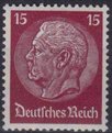 Saksa Deutsches Reich 1934 - Paul von Hindenburg (set III) 1933 15pf Saksa Deutsches Reich 1934 - Paul von Hindenburg (set III) 1933 15pf