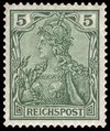 Germany Deutsches Reich 1900 - Germania 5pf green REICHSPOST