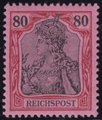 Saksa Deutsches Reich 1900 - Germania 80pf carmine/black on carmine REICHSPOST