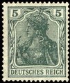 Saksa Deutsches Reich 1902 - Germania 5pf green