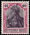 Saksa Deutsches Reich 1902 - Germania 40pf red/black