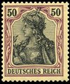 Germany Deutsches Reich 1902 - Germania 50pf lilac/black on orange