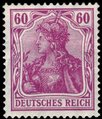 Saksa Deutsches Reich 1915 - Germania 60pf lilac (war print)