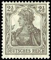 Saksa Deutsches Reich 1916 - Germania 2½ pf grey