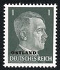 Germany Deutsches Reich 1941 - OSTLAND overprint over German Hitler 1pf definitive