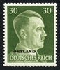 Germany Deutsches Reich 1941 - OSTLAND overprint over German Hitler 30 pf definitive Germany Deutsches Reich 1941 - OSTLAND overprint over German Hitler 30 pf definitive