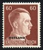 Saksa Deutsches Reich 1941 - OSTLAND overprint over German Hitler 60 pf definitive