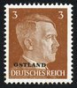 Germany Deutsches Reich 1941 - OSTLAND overprint over German Hitler 3 pf definitive