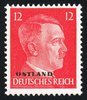 Saksa Deutsches Reich 1943 - OSTLAND overprint over German Hitler 12 pf definitive Saksa Deutsches Reich 1943 - OSTLAND overprint over German Hitler 12 pf definitive